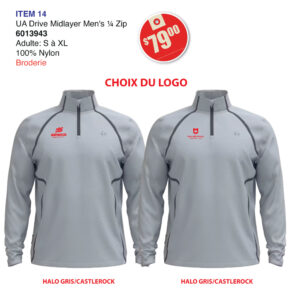 Item 14 Marcelle-Mallet Men's UA Midlayer Men 1/4 zip 6013943 2026