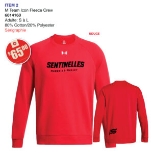 Item 02 Marcelle-Mallet Adulte Fleece Crew UA 6014160 2026